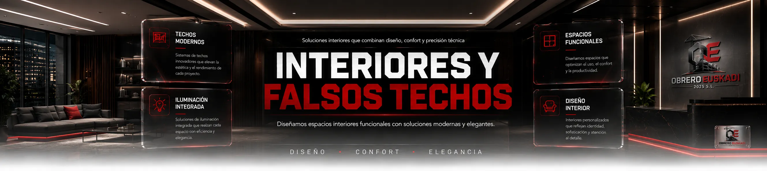 Trabajos de interiores y falsos techos en Euskadi