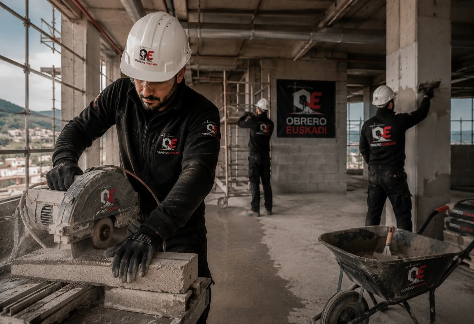Trabajadores en obra