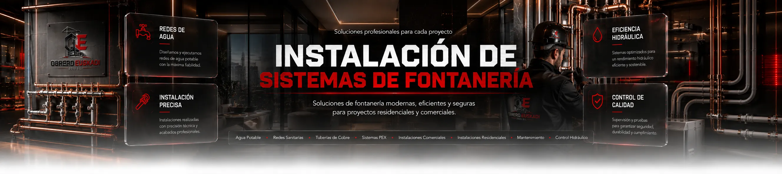 Instalación de sistemas de fontanería en Euskadi