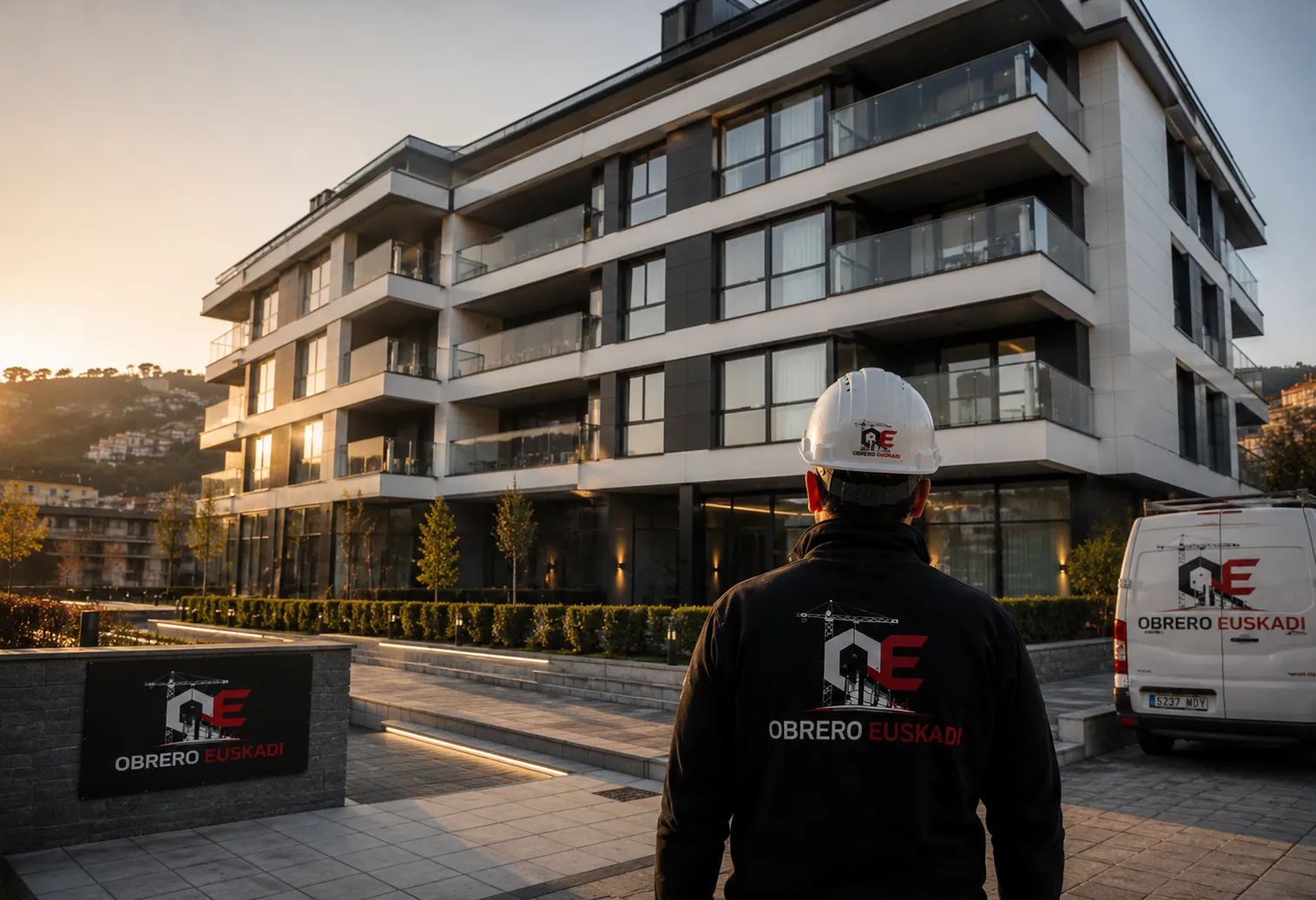 Acabado exterior de edificio residencial